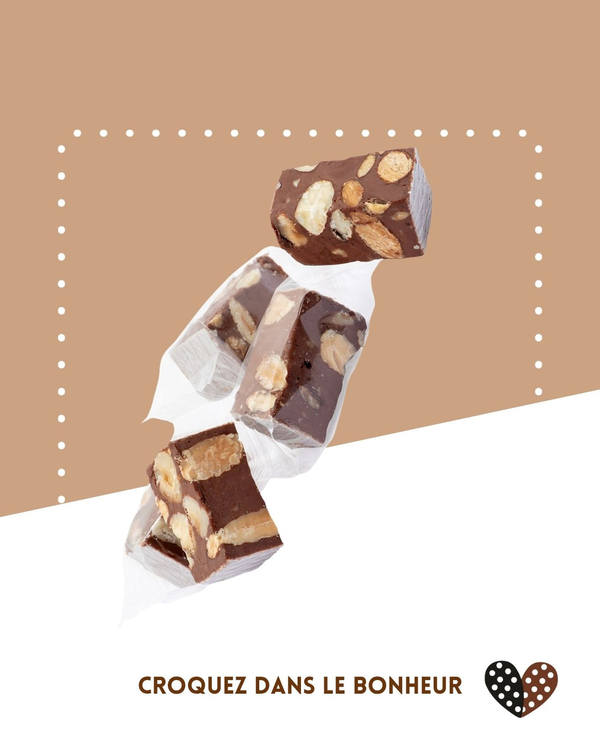 La Gâtée - Nougat blanc au chocolat sachet 125g