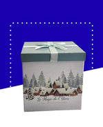 Coffret contenant nougats, calissons, chocolats et pâtes de fruits, pesant 890g.