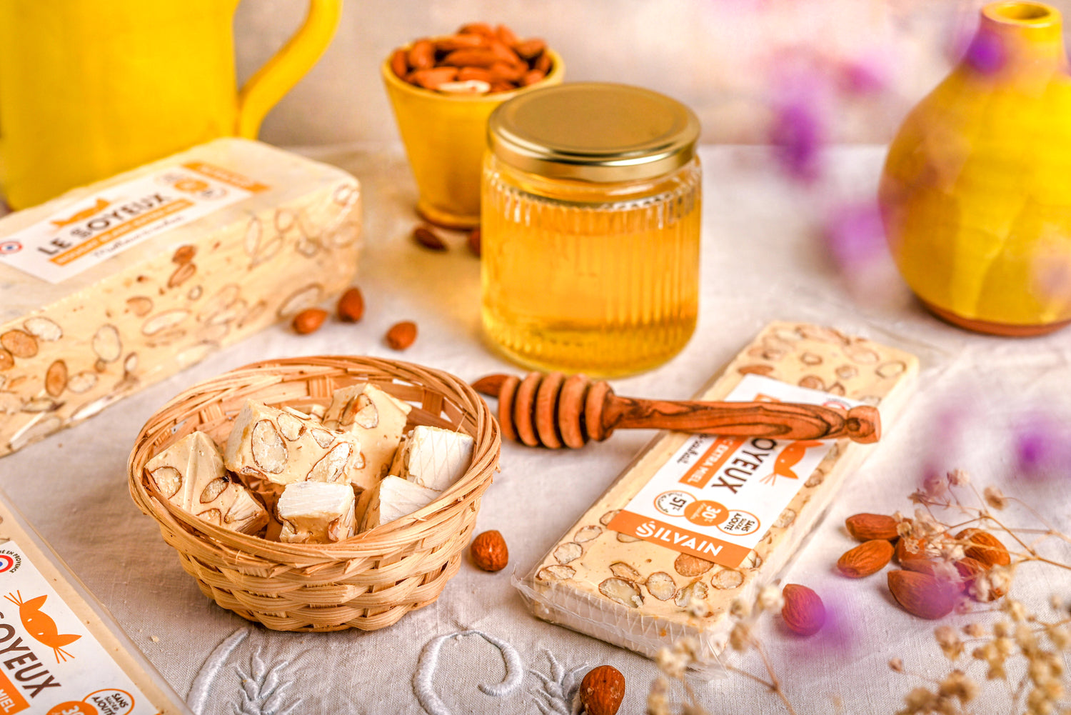 Le soyeux - Nougat blanc extra miel barre 100g