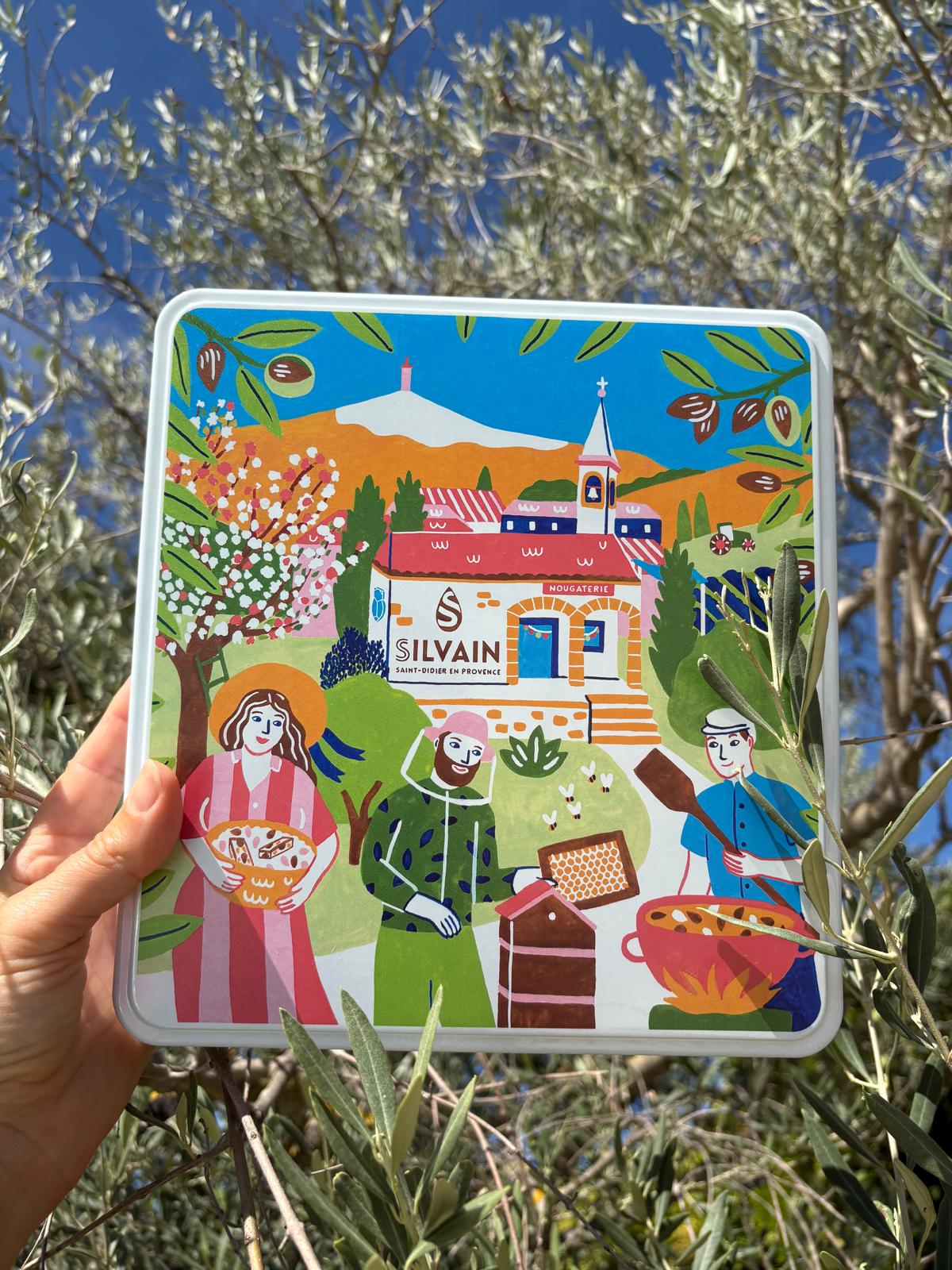 Coffret Provence illustrée Assortiment nougats, polissons & pâtes de fruits