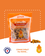 Amandes grillées de Provence assaisonnées avec cumin, curcuma et coriandre.