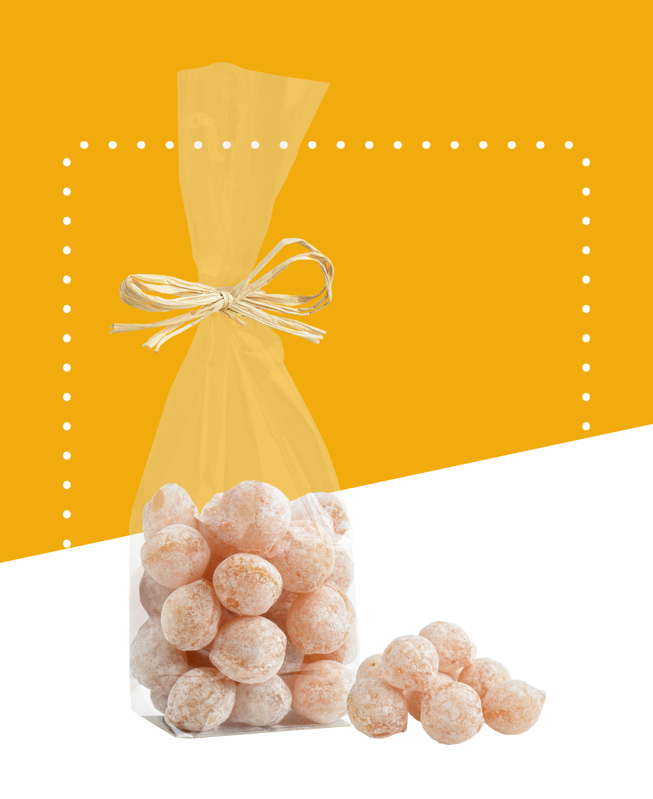 Sachet de bonbons fourrés au miel de fleurs de Provence, 150g.