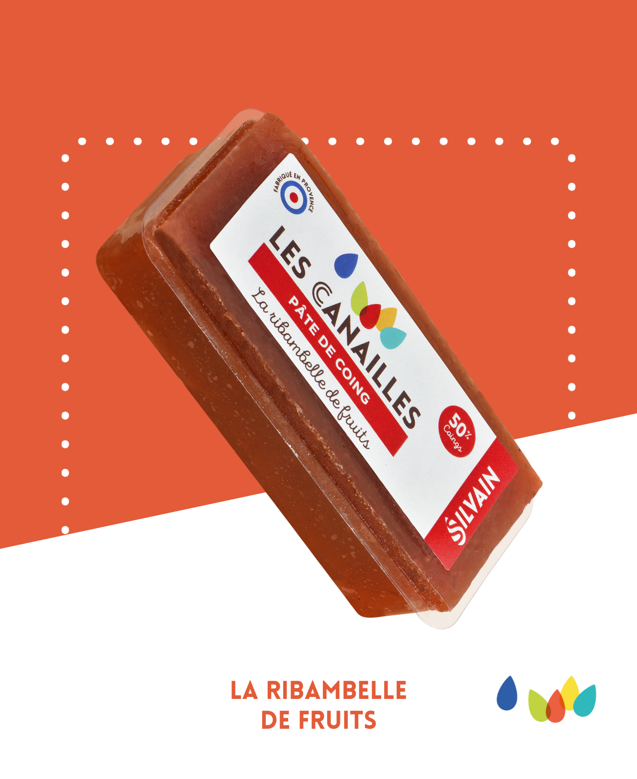 Pâte de coing SILVAIN en forme de lingot, moelleuse et de couleur dorée.