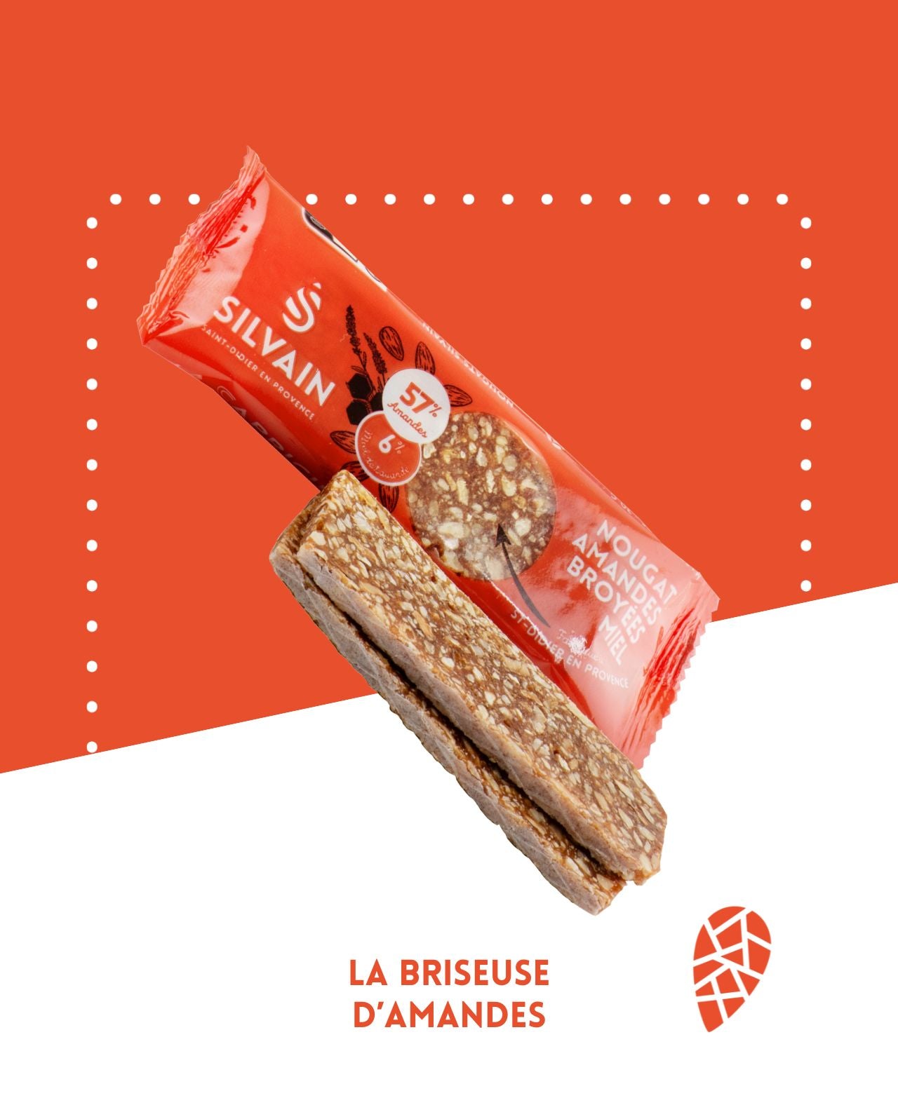 Pack of La Capricieuse cookies with almond pieces, caramelized honey, and vanilla aroma.