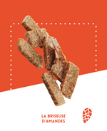 Petit domino croquant aux amandes brisées, miel caramélisé, vanille et whisky visible