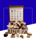 Coffret cadeau LA COUSINADE SILVAIN avec nougats, calisson, pâtes de fruits ou chocolats.
