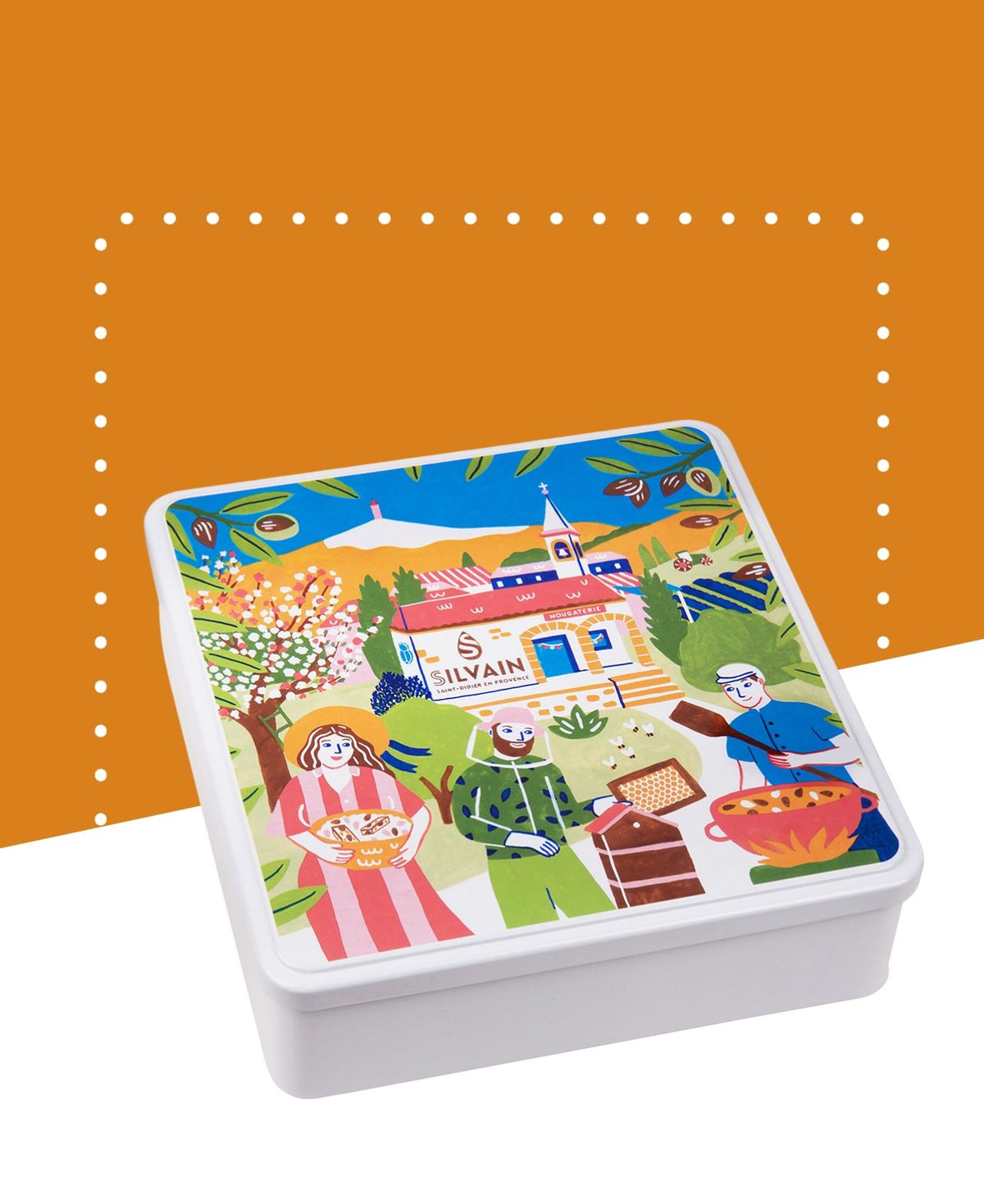 Coffret Provence illustrée Assortiment nougats, polissons & pâtes de fruits