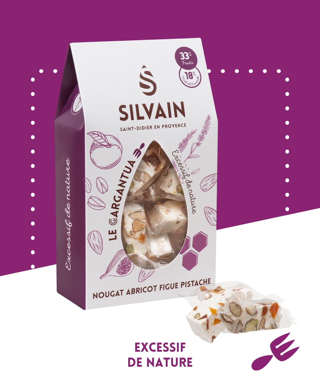 Le gargantua - Nougat abricot, figue, pistache en sachet et vrac