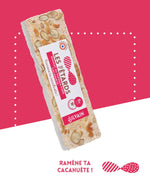 Nougat blanc aux cacahuètes avec paprika fumé visible sur le dessus