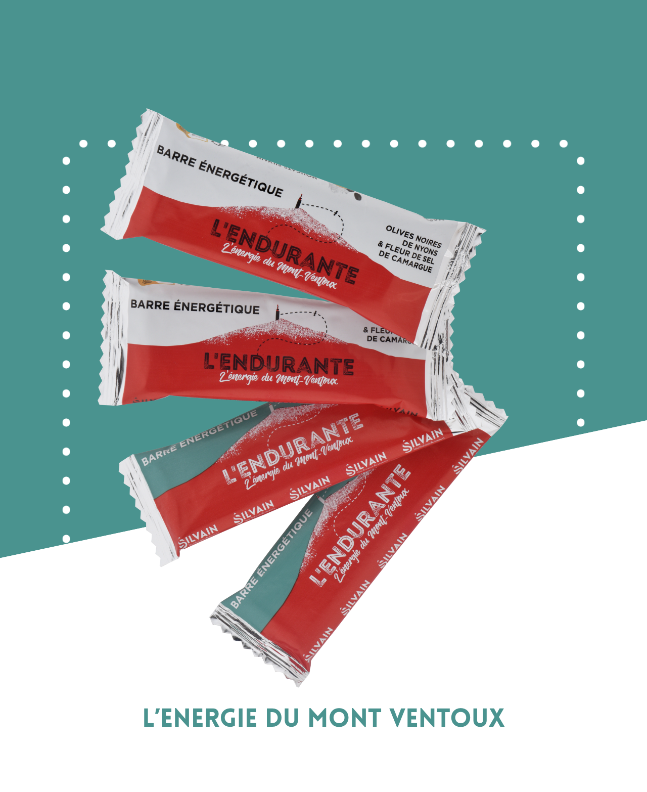 Mix pack of four energy bars, two sweet with honey and two savory with olives and quinoa.