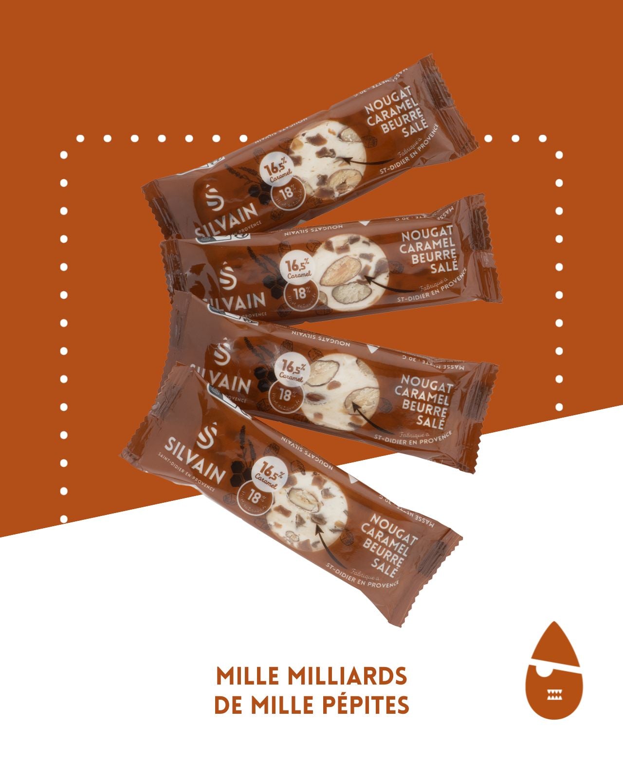 La pirate, nougat aux pépites de caramel 30g