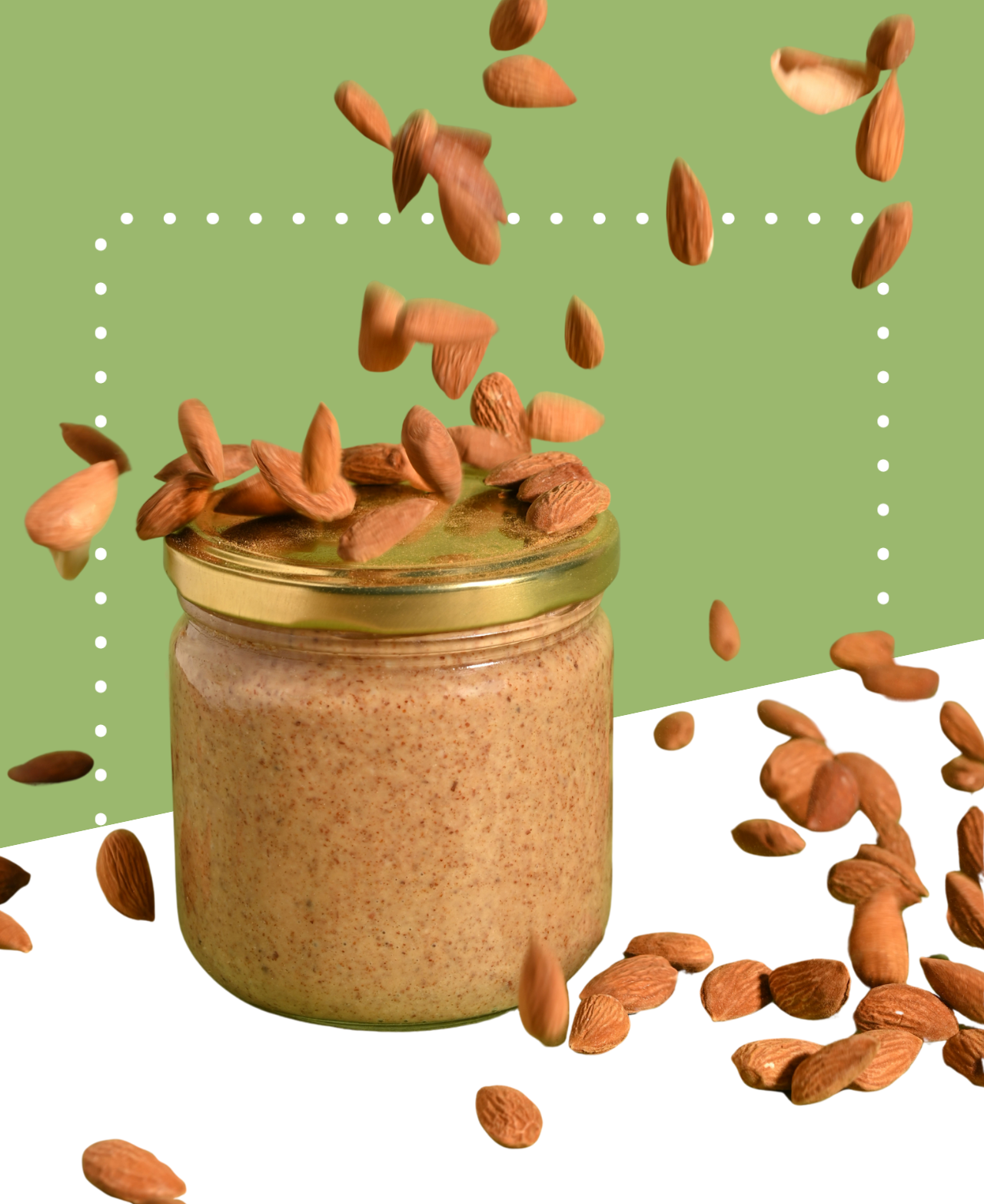 Purée d'amandes Silvain dans un pot, crémeuse et de couleur beige clair.
