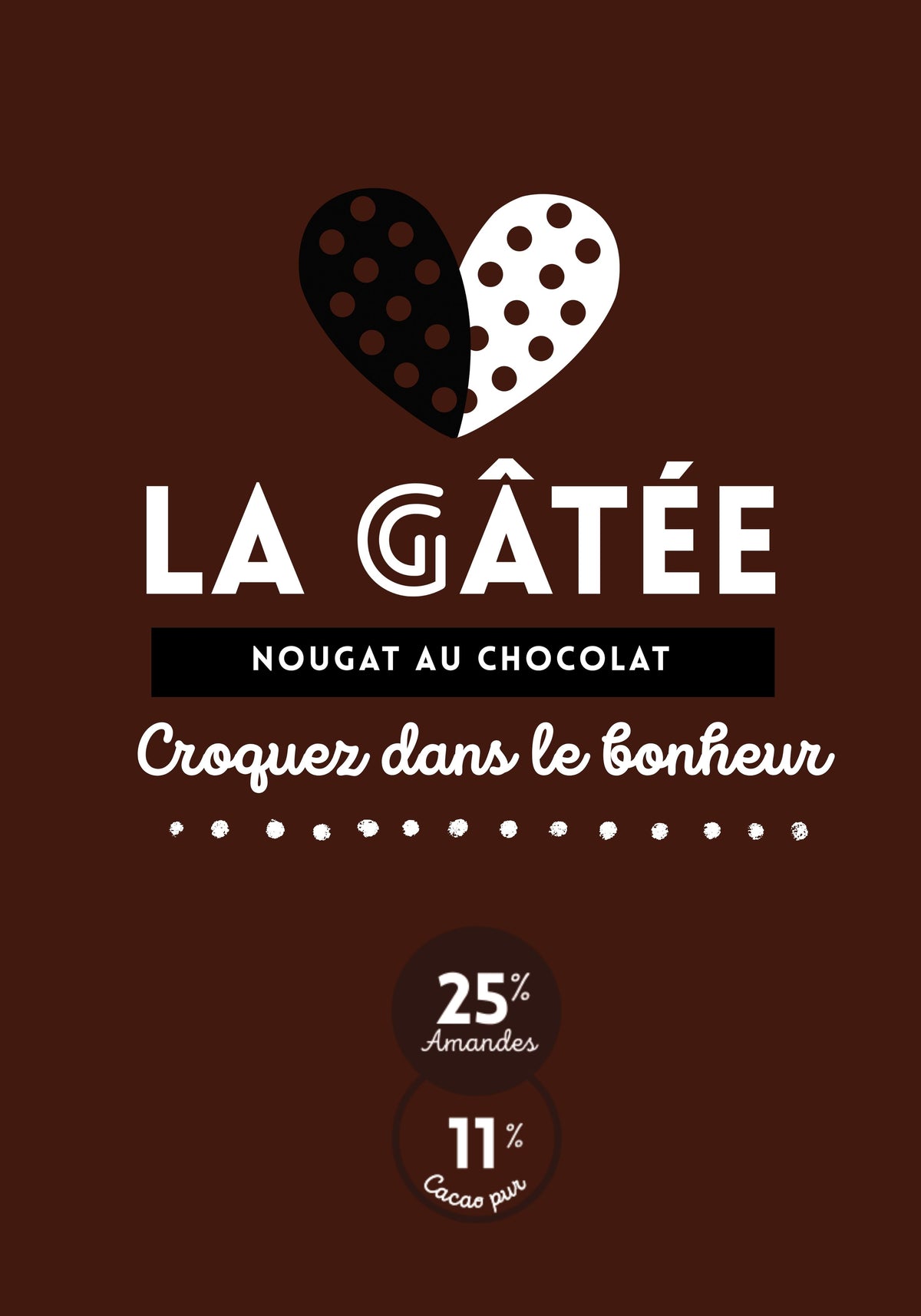 La Gâtée - Nougat blanc au chocolat sachet 500 gr