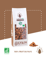 Amandes natures bio entières avec peau, provenant de Saint-Didier et Pernes les Fontaines.
