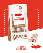 Nougat blanc aux fruits rouges, incluant fraise, cranberry, épine-vinette et bigarreau.