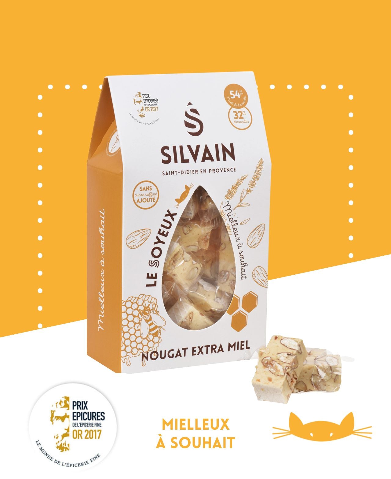 Le soyeux - Nougat blanc extra miel