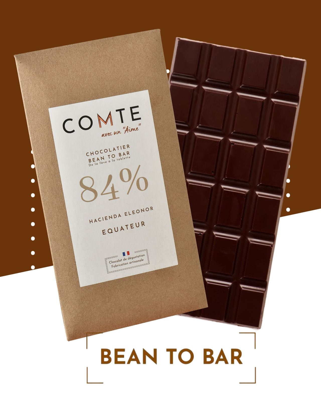 Tablette 60g : Chocolat noir 84% Cacao - Equateur