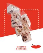 Nougat blanc La Coquette aux fruits rouges fraise, cranberry, épine-vinette et bigarreau